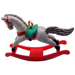 Rocking Horse Memories Ornament Hallmark Keepsake 1991 Vintage Christmas